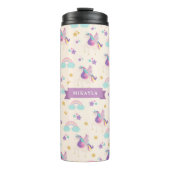 Beige | Cute Rainbow Unicorn Kinder Thermosbeker (Voorkant)