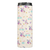 Beige | Cute Rainbow Unicorn Kinder Thermosbeker (Achterkant)