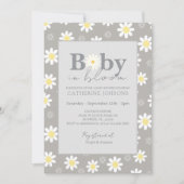 Beige Daisy Baby in Bloom Shower Kaart (Voorkant)