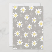 Beige Daisy Baby in Bloom Shower Kaart (Achterkant)