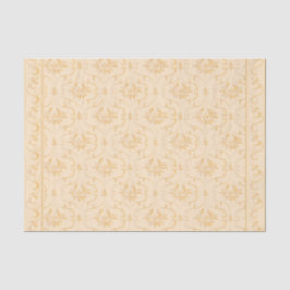 Beige Damask Brocade Flourish on Cream Decoupage Tissuepapier