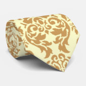 Beige Damask Stropdas (Opgerold)
