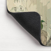 beige Damask vlinder roos Paris Eiffeltoren Muismat (Hoek)