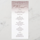 Beige Damask  Wedding Menu Kaart (Voorkant)