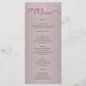 Beige Damask  Wedding Menu Kaart (Voorkant)