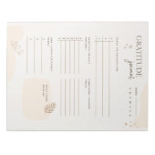 Beige Dankbaarheidsdagboek Wellness Mindfulness Ca Notitieblok (Voorkant)