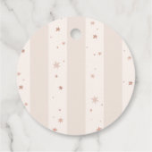 Beige Dankjewel Teddyspeelgoed Baby Shower Bedankjes Labels (Achterkant)