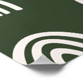 Beige/Dark Sage Boho Rainbows Nursery Decor Poster (Hoek)