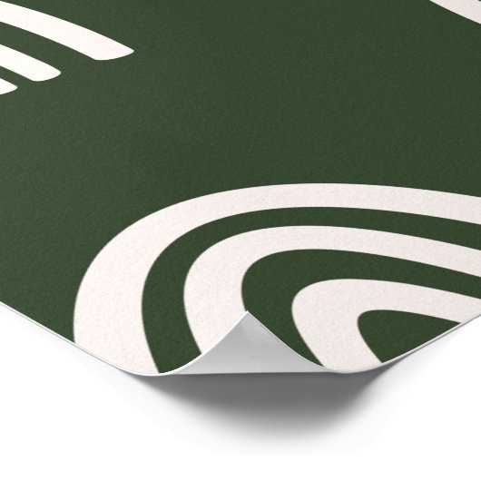 Beige/Dark Sage Boho Rainbows Nursery Decor Poster (Hoek)