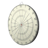 Beige Dartbord met Pijlen (Voorkant Rechts)
