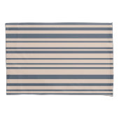 Beige/Deep Blue Simple Stipe Pattern Kussensloop (Voorkant)