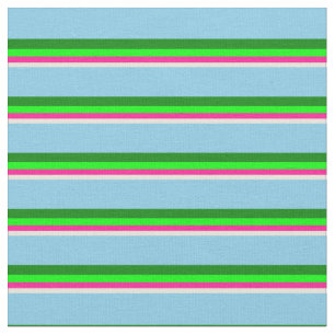 Beige, Deep Pink, Limoen, Groen, en de Blauwe Lijn Stof