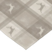 Beige Deer Plaid Watercolor Texture Christmas Tafelkleed (Gekanteld)