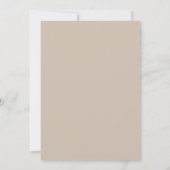 Beige Delicate Rustic Huwelijk Kaart (Achterkant)