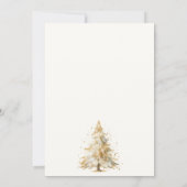 Beige dennenboom sneeuw kerstfeest kaart (Achterkant)