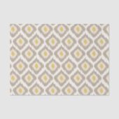Beige Diamond Ikat-patroon Tissuepapier (Voorkant)