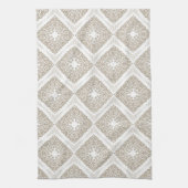 Beige Diamond Medallion Kitchen Towel Theedoek (Verticaal)