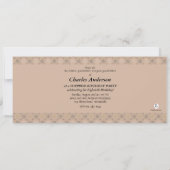 Beige Diamonds Multi-Photo Invitation Kaart (Achterkant)