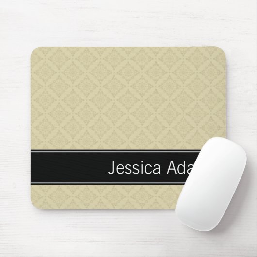 Beige Diamonds Pattern Modern Professional Muismat (Met muis)