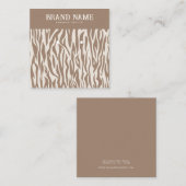 Beige Dier Gestreepte Moderne Oorbellen Display Ka Vierkante Visitekaartje (Voorkant / Achterkant)
