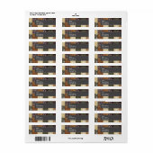 Beige, donkerbruine en olijfgroene Quilt look Etiket (Full Sheet)