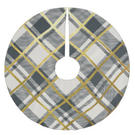 Beige & Donkergroene Tartan Plaid Patroon Kerstboom Rok