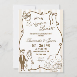 Beige Doodle Handgeschreven Casino Thema Lucky In Kaart