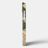 Beige driehoekige snede op de donkergroene achterg Case-Mate iPhone case (Achterkant / Links)