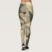 Beige driehoekige snede op de donkergroene achterg leggings (Achterkant)
