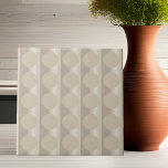 Beige drijvende cirkels Keramische Tegel Tegeltje<br><div class="desc">Circles in beige lijken op een gesculpte stripe achtergrond op deze tegel te drijven. Origineel ontwerp van de internationale generatieve kunstenaar Judi Suni Hall voor Gingez el.</div>