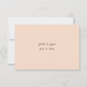 Beige & Dusty Blue Floral no Meal RSVP 2 - Beige (Achterkant)