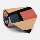 Beige Dusty Perzik Blauw Modern Stropdas (Opgerold)