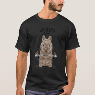 Beige Dwarf Rabbit Musculoseksuele Opleiding Weigh T-shirt