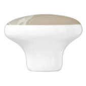 Beige Dynamic Abstracte Vormen Keramische Knop (Zijkant)