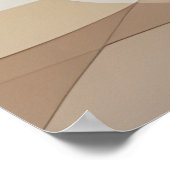 Beige Dynamic Abstracte Vormen Poster (Hoek)