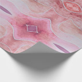 Beige Earth Toned Diamond Waterverf met de hand ge Cadeaupapier (Hoek)