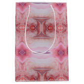 Beige Earth Toned Diamond Waterverf met de hand ge Medium Cadeauzakje (Voorkant)