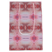 Beige Earth Toned Diamond Waterverf met de hand ge Medium Cadeauzakje (Achterkant)