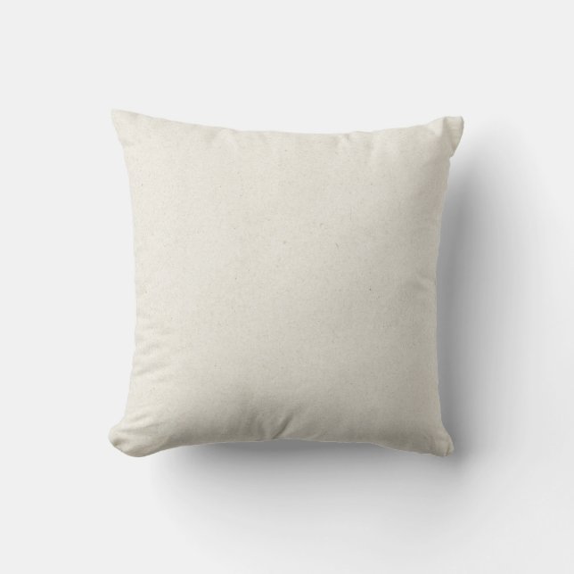 Beige Ecru Solid Pillow Kussen (Voorkant)