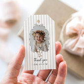 Beige Eén Domme Gans 1e Verjaardag Cadeaulabel