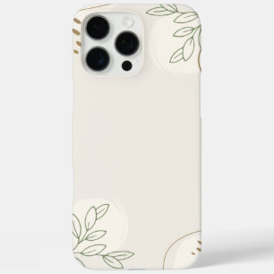 Beige Eenvoudig Bloemmotief Waterverf Minimalistis iPhone 16 Pro Max Hoesje