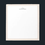 Beige | Eenvoudig persoonlijk Notitieblok hart<br><div class="desc">Dit aangepaste notitieblok biedt een eenvoudige kleurenrand en een schattig hart. Pas de tekst aan met jouw naam of om het even welke tekst. Dit gepersonaliseerde notitieblok zal een perfecte gave zijn voor een leraar,  vrienden of jezelf. Meer design zijn beschikbaar in mijn winkel BaraBomStudio. Met vriendelijke groet!</div>