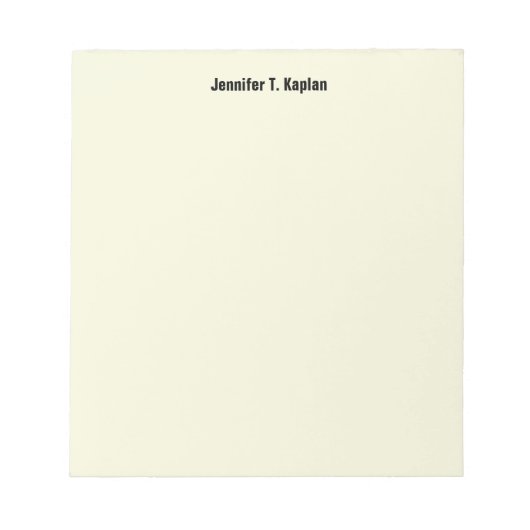 Beige Eenvoudig Sober Professioneel Modern Minimal Notitieblok (Voorkant)