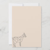 Beige Eenvoudige Lijn Dier Wilde Geit Kaart (Achterkant)