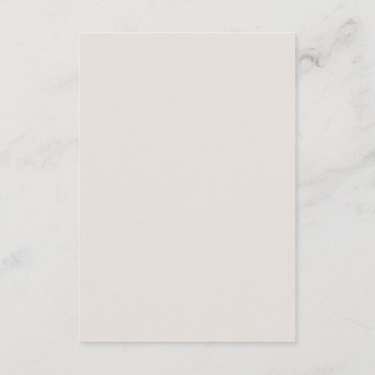 Beige eenvoudige minimalistische foto bruiloft det informatiekaartje (Achterkant)