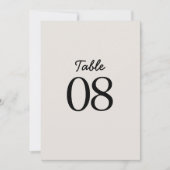 Beige Eenvoudige Minimalistische Foto Trouwtafel N (Voorkant)