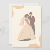 Beige Eenvoudige Scrapbook Trouw Uitnodiging (Achterkant)