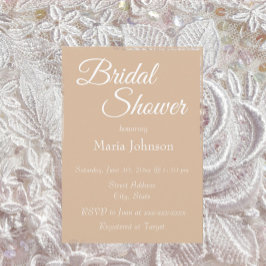 Beige Eenvoudige Stijl Vrijgezellenfeest Kaart