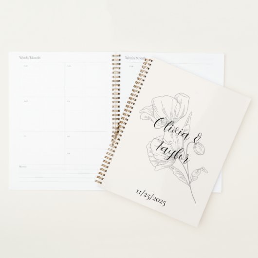 Beige Elegance Bruiloft Planner (Display)