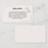 Beige Elegance Envelopkaarten Informatiekaartje (Voorkant / Achterkant)